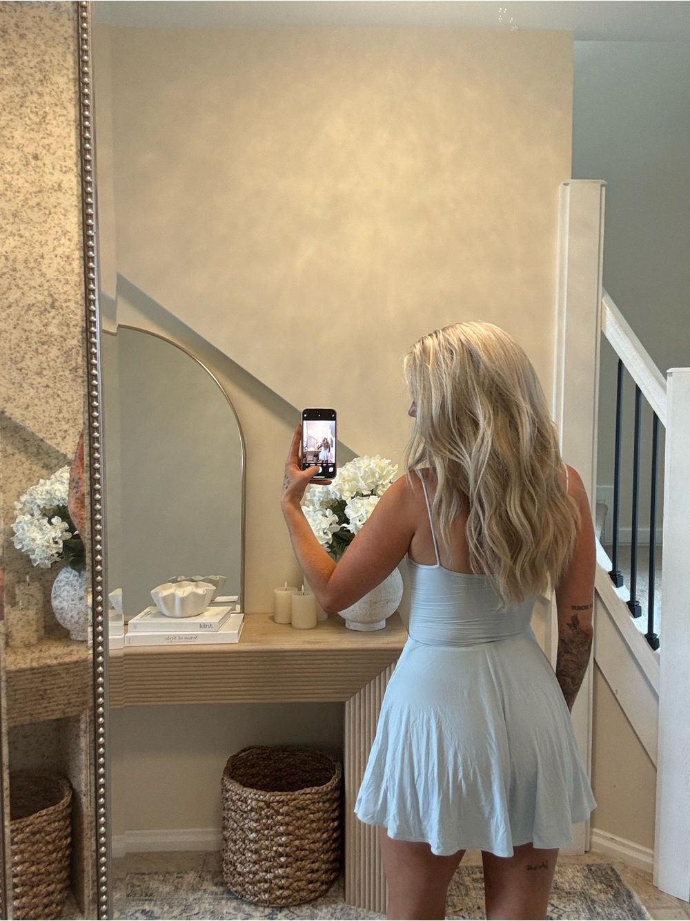 Naked wardrobe skirt & bodysuit set in light blue - Picture 4 of 4